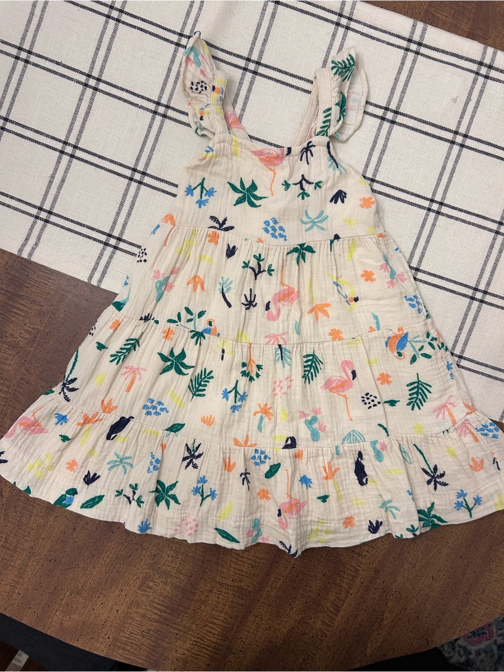 Hanna Andersson 3T 100% cotton beach tiered maxi dress